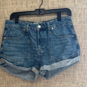 We The Free Blue Jean Shorts